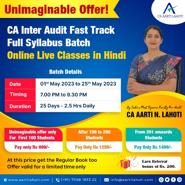 Picture of CA Inter - Audit - Full Syllabus Fast Track - Hindi - Live Streaming