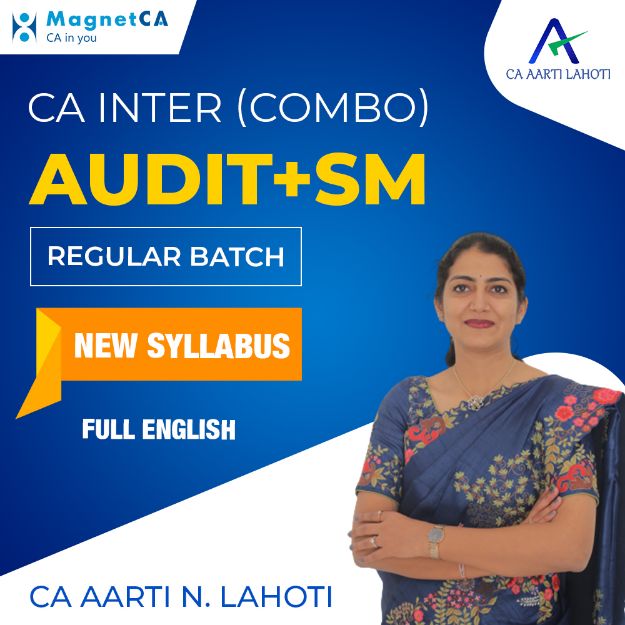 Picture of CA Inter best Combo AUDIT+SM Full English Regular batch by CA Aarti N. Lahoti